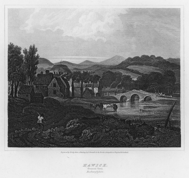 Hawick ، منظر عام ، Roxburghshire (نقش) بواسطة لوقا (بعد) كلينيل