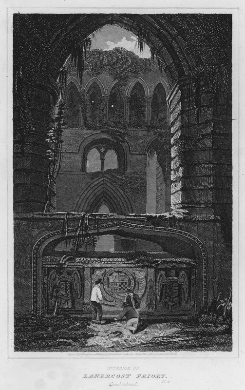 الجزء الداخلي من Lanercost Priory ، كمبرلاند (نقش) بواسطة لوقا (بعد) كلينيل