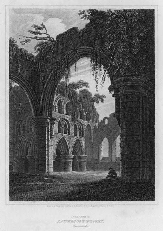 الجزء الداخلي من Lanercost Priory ، كمبرلاند (نقش) بواسطة لوقا (بعد) كلينيل