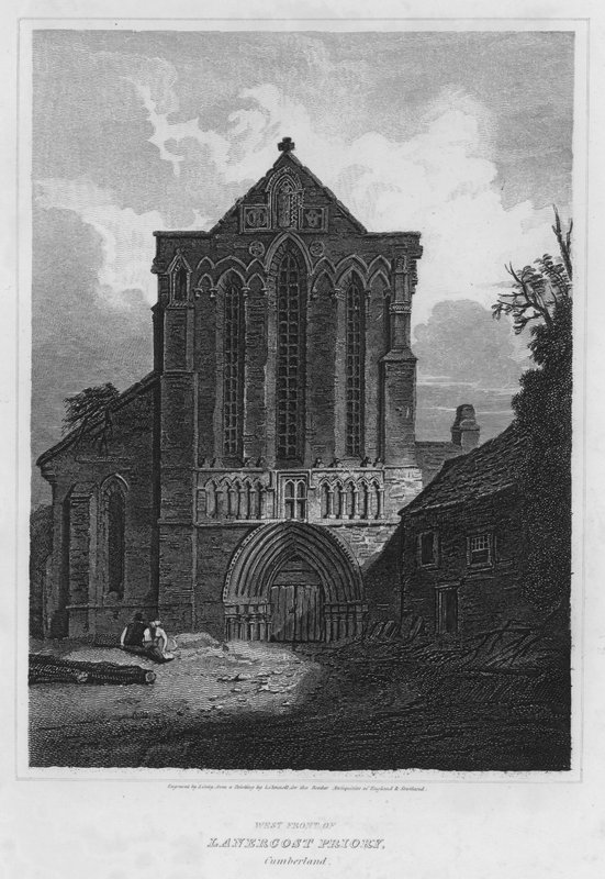 الجهة الغربية من كنيسة Lanercost Priory ، كمبرلاند (نقش) بواسطة لوقا (بعد) كلينيل