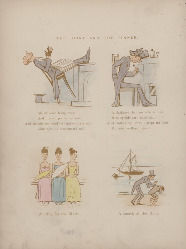 Page from the Humours of Cynicus (coloured engraving) بواسطة مارتن 