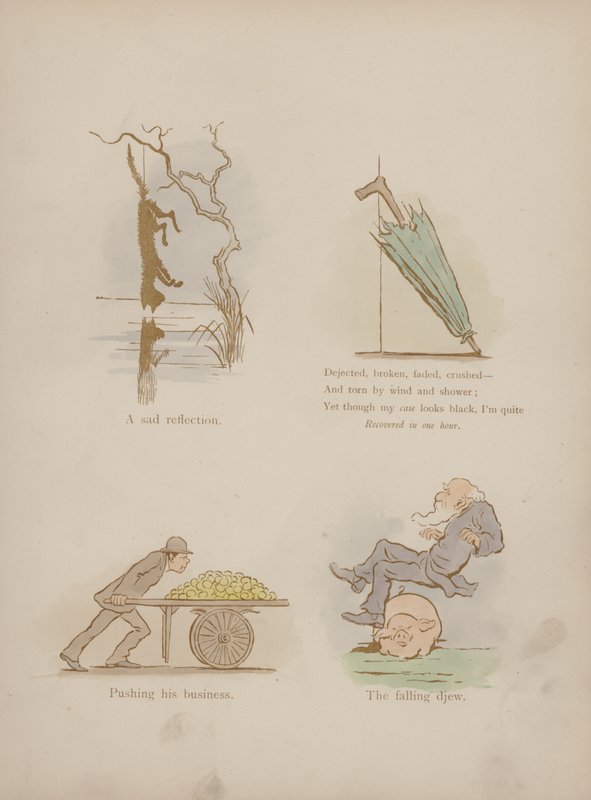 Page from the Humours of Cynicus (coloured engraving) بواسطة مارتن 