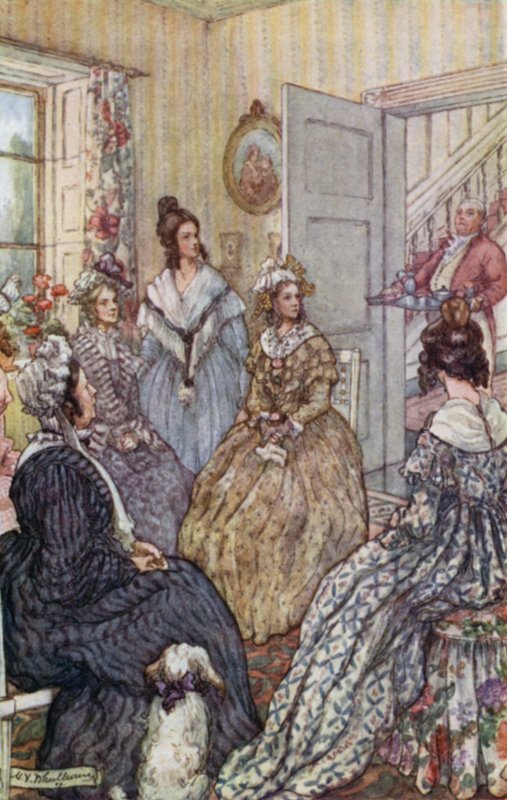 رسم توضيحي لكرانفورد للسيدة جاسكل بواسطة Mary V. Wheelhouse
