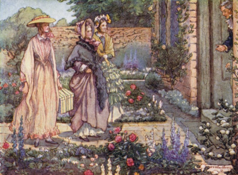 رسم توضيحي لكرانفورد للسيدة جاسكل بواسطة Mary V. Wheelhouse