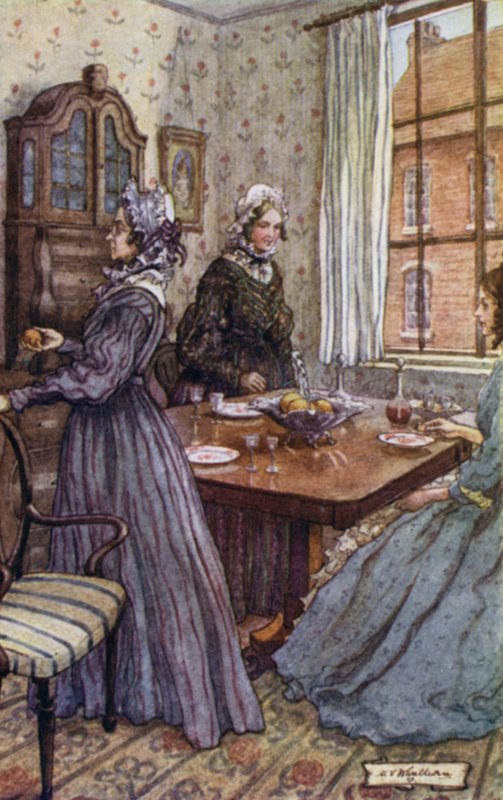 رسم توضيحي لكرانفورد للسيدة جاسكل بواسطة Mary V. Wheelhouse