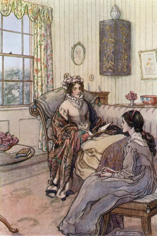 رسم توضيحي للزوجات والبنات للسيدة جاسكل بواسطة Mary V. Wheelhouse