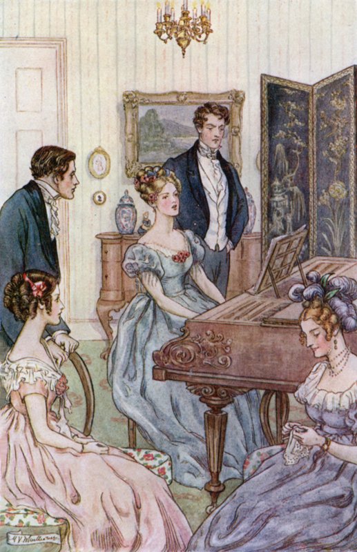 رسم توضيحي للزوجات والبنات للسيدة جاسكل بواسطة Mary V. Wheelhouse