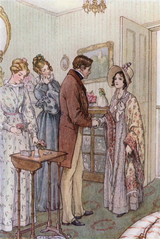 رسم توضيحي للزوجات والبنات للسيدة جاسكل بواسطة Mary V. Wheelhouse