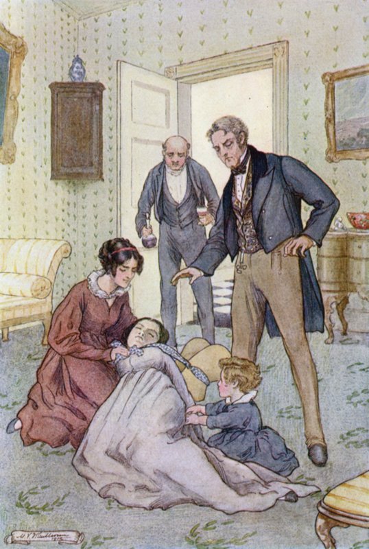 رسم توضيحي للزوجات والبنات للسيدة جاسكل بواسطة Mary V. Wheelhouse