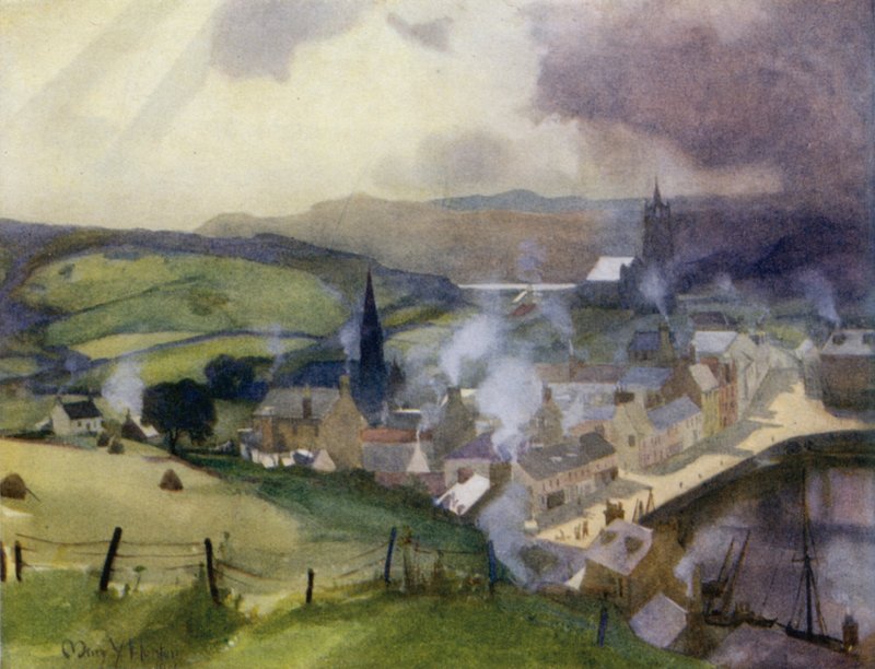 Tarbert ، Loch Fyne (لون ليثو) بواسطة ماري يونغ هانتر