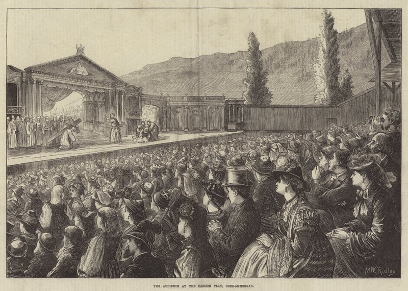 الجمهور في Passion Play ، Ober-Ammergau بواسطة ماثيو وايت ريدلي