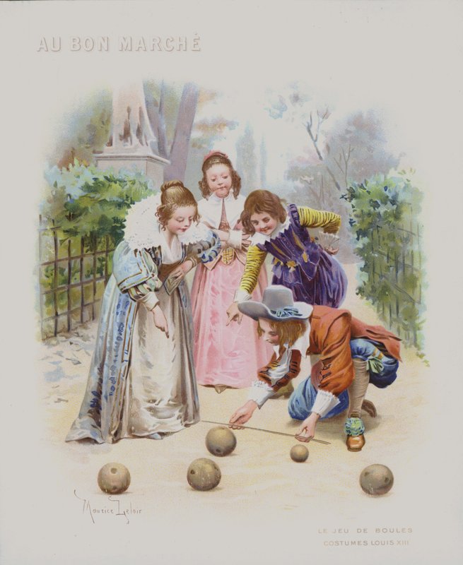 لعبة boules ، أزياء من عصر لويس الثالث عشر بواسطة موريس ليلوار