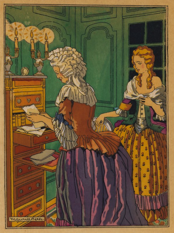 رسم توضيحي لـ Les Liaisons Dangereuses بواسطة Choderlos De Laclos (لون ليثو) بواسطة موريس بيرتي