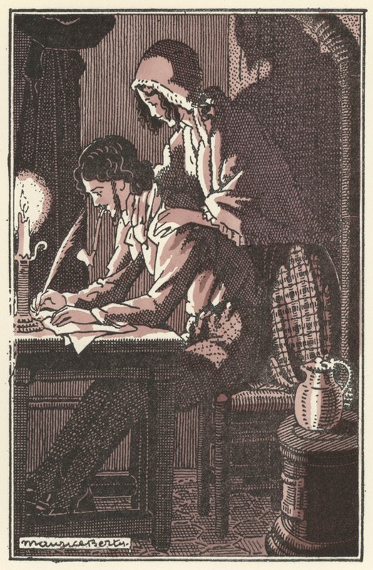 رسم توضيحي لـ Scenes de la Vie de Boheme بواسطة Henri Murger (litho) بواسطة موريس بيرتي