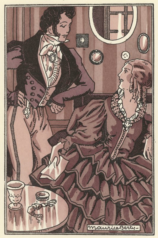 رسم توضيحي لـ Scenes de la Vie de Boheme بواسطة Henri Murger (litho) بواسطة موريس بيرتي