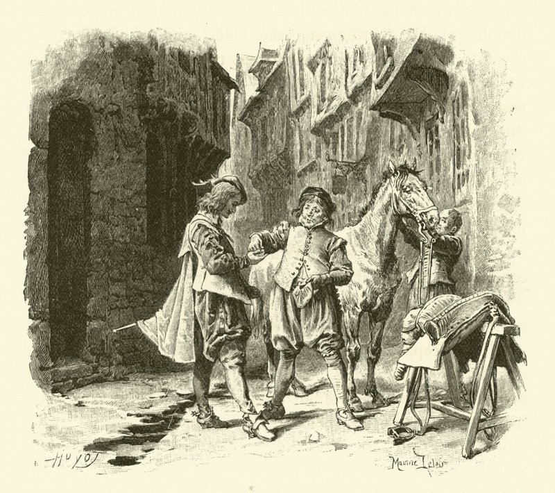 Illustration for The Three Musketeers (engraving) بواسطة موريس ليلوار