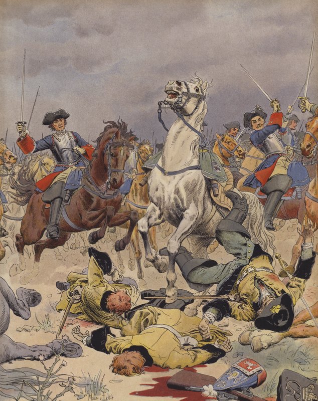 معركة Malplaquet ، المسؤول الأخير عن سلاح الفرسان الفرنسي بواسطة موريس ليلوار