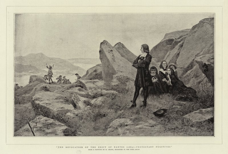 إلغاء مرسوم نانت (1685) ، الهاربين البروتستانت بواسطة موريس ليلوار
