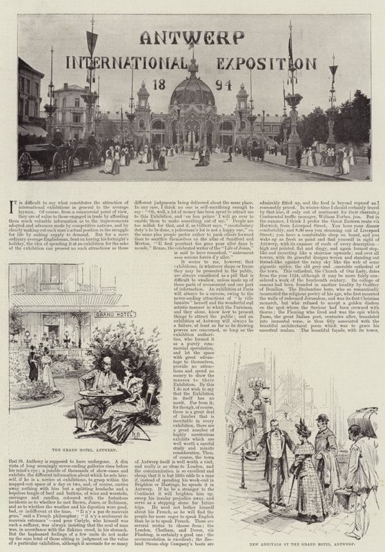 معرض أنتويرب الدولي 1894 بواسطة ميلتون بريور