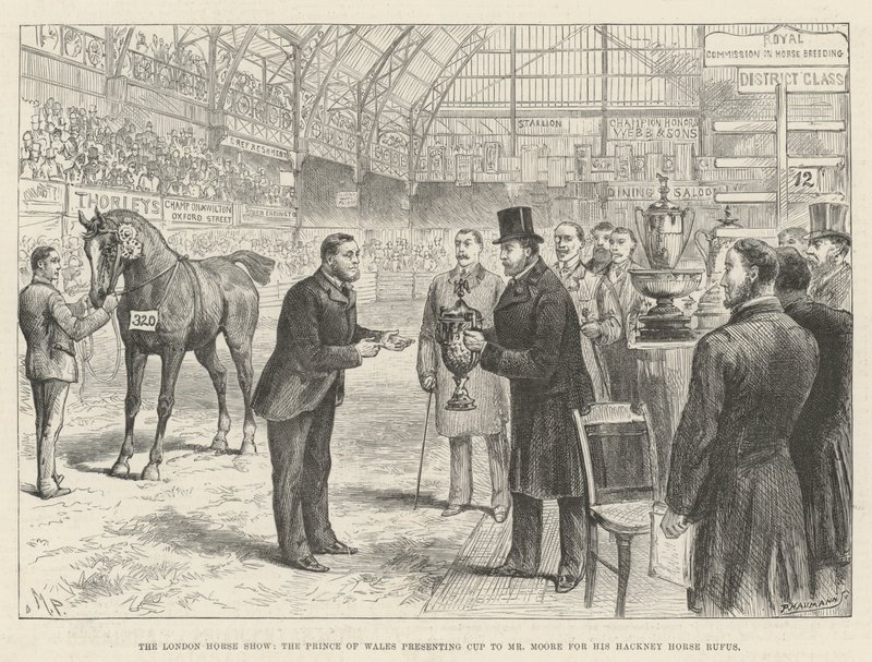 عرض لندن للخيول ، أمير ويلز يقدم كأس مور للسيد Hackney Horse Rufus بواسطة ميلتون بريور