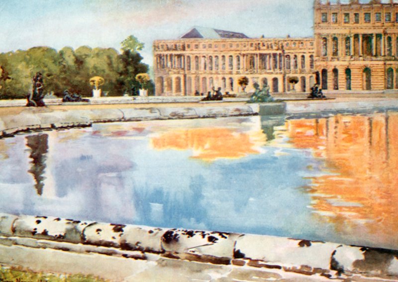 الجناح الشمالي للقصر ، من Parterre D&39;Eau ، فرساي بواسطة ميما نيكسون