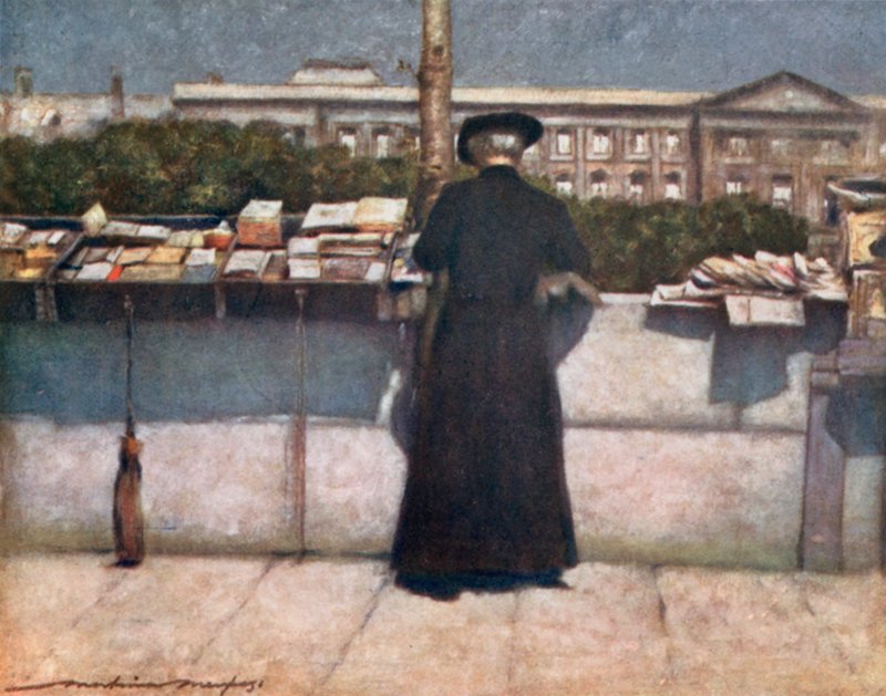 Bookstall على نهر السين بواسطة مورتيمر لودينجتون مينبس