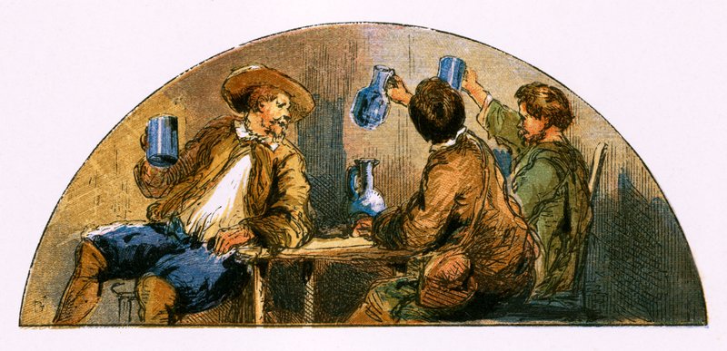 رسم توضيحي لأغنية "She stoops to الفاتح" بواسطة مايلز بيركت فوستر