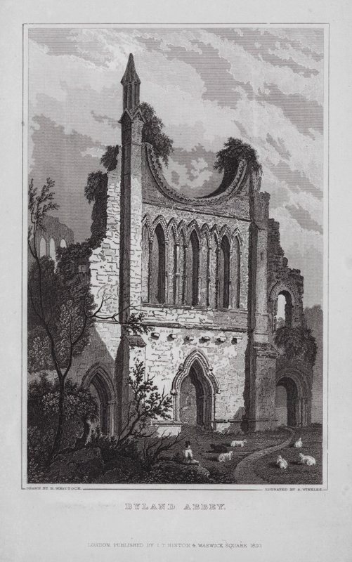 Byland Abbey (engraving) بواسطة ناثانيال (بعد) ويتوك