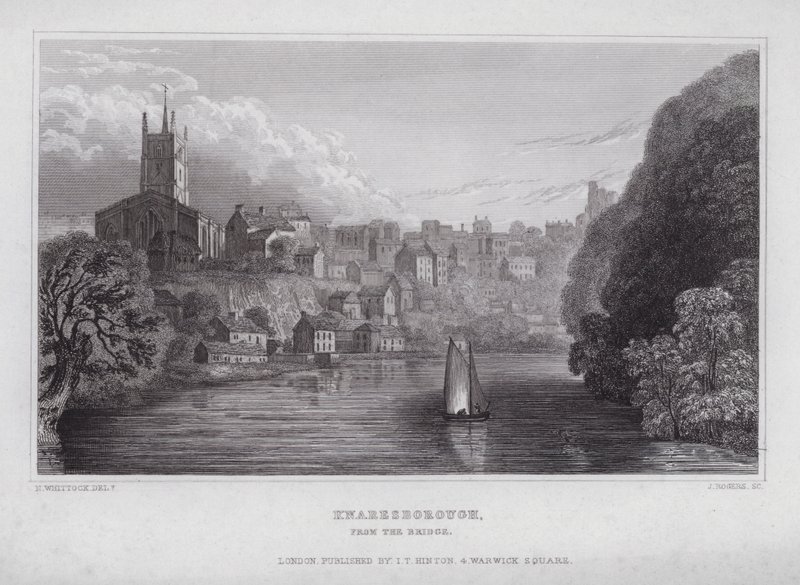 Knaresborough من الجسر (نقش) بواسطة ناثانيال (بعد) ويتوك