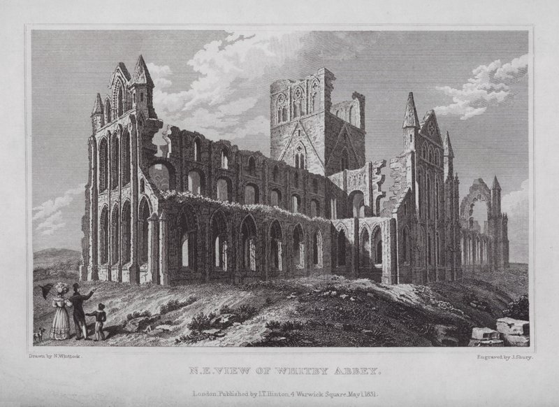 المنظر الشمالي الشرقي لـ Whitby Abbey (نقش) بواسطة ناثانيال (بعد) ويتوك