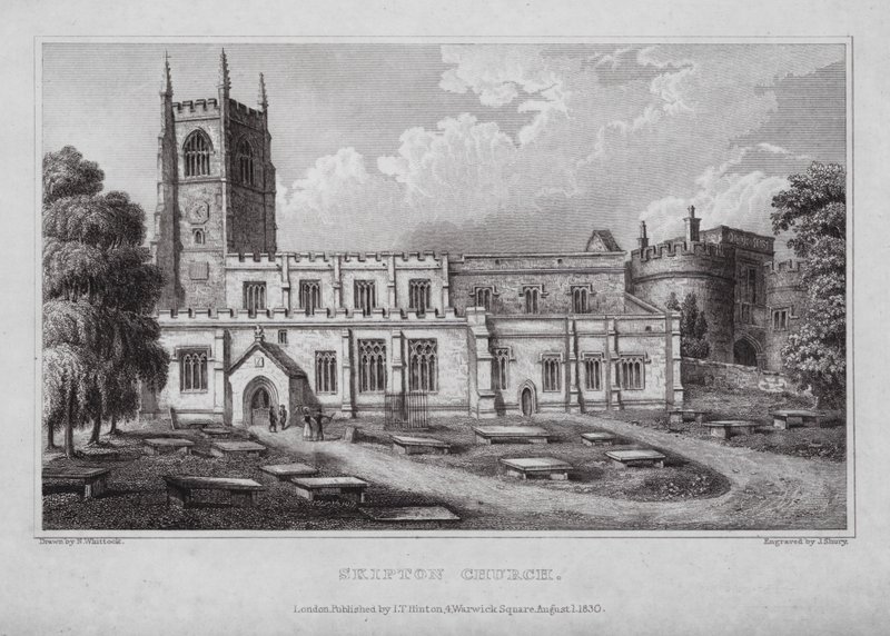Skipton Church (engraving) بواسطة ناثانيال (بعد) ويتوك