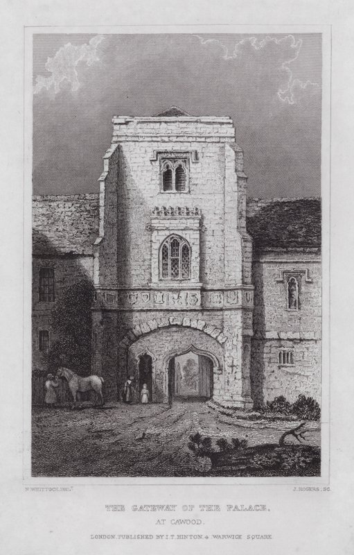 The Gateway of the Palace, at Cawood (engraving) بواسطة ناثانيال (بعد) ويتوك