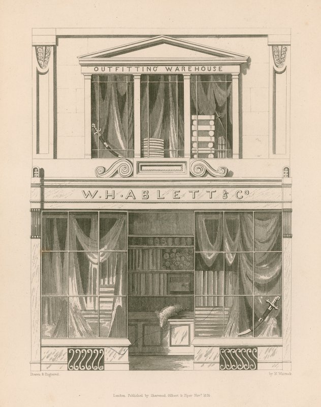 متجر أمام WH Ablett ، Outfitting Warehouse ، كورنهيل ، لندن بواسطة ناثانيل ويتوك