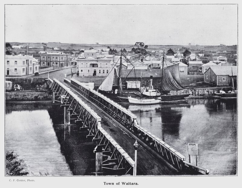 نيو بلايموث ، نيوزيلندا: بلدة ويتارا (b / w photo) بواسطة مصور نيوزيلندا