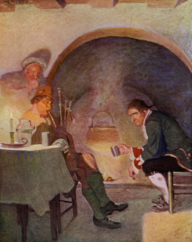 Illustration for Kidnapped by Robert Louis Stevenson (colour litho) بواسطة محادثة نيويل (بعد) ويث