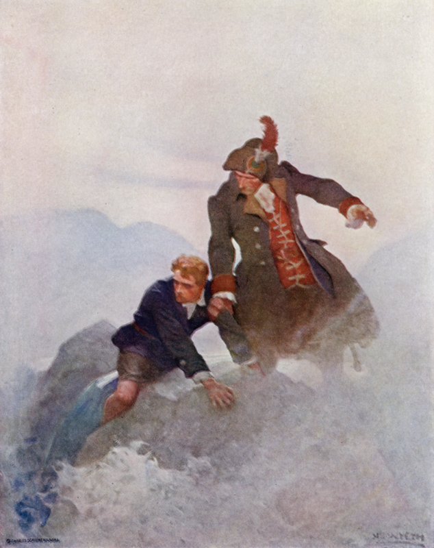 Illustration for Kidnapped by Robert Louis Stevenson (colour litho) بواسطة محادثة نيويل (بعد) ويث
