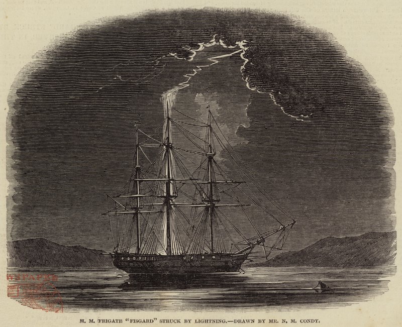 ضربت HM Frigate Fisgard بواسطة Lightning بواسطة نيكولاس ماثيوز كوندي