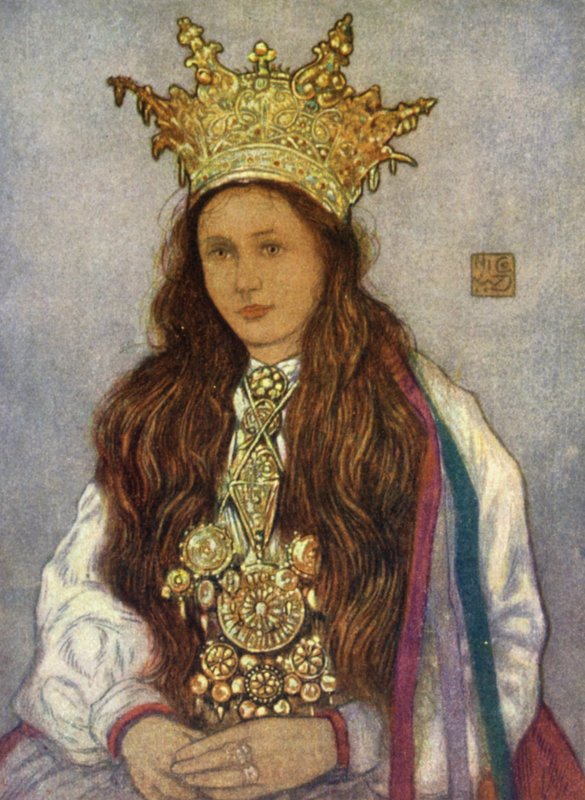 النرويج: A Hardanger Bride (لون ليثو) بواسطة نيكو جونجمان