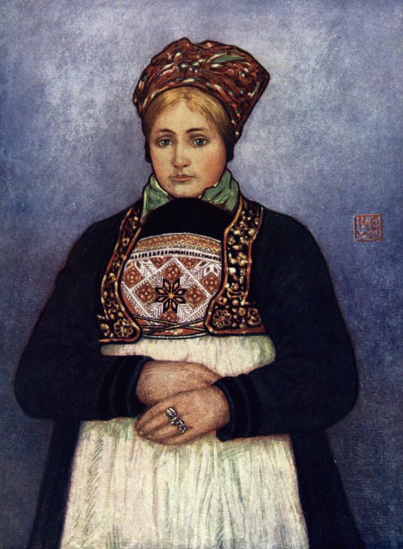 النرويج: Country Girl، Bergen District (color litho) بواسطة نيكو جونجمان