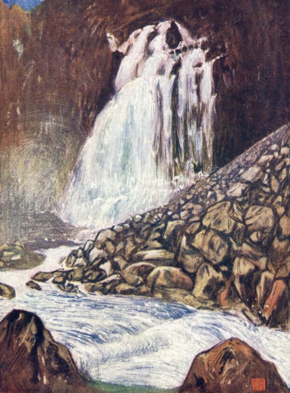 النرويج: Espelandsfos ، Hardanger (لون الليثو) بواسطة نيكو جونجمان