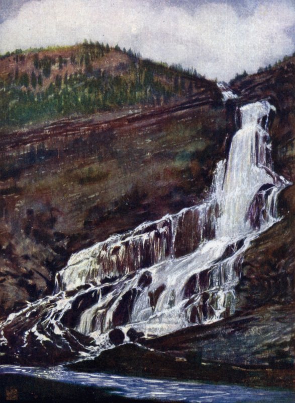 النرويج: Vaefos، Hildal، Hardanger (color litho) بواسطة نيكو جونجمان