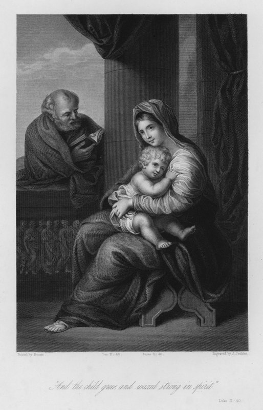 The Holy Family, Luke II, 40 (engraving) بواسطة نيكولا (بعد) بوسين