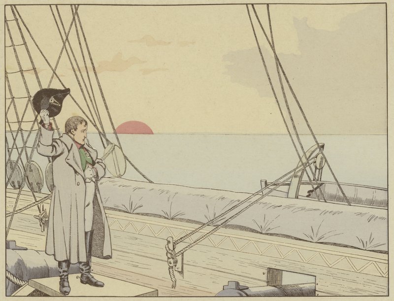 نابليون على متن HMS Bellerophon بعد أن استسلم نفسه للبريطانيين ، 15 يوليو 1815 بواسطة وظيفة Onfray de Breville