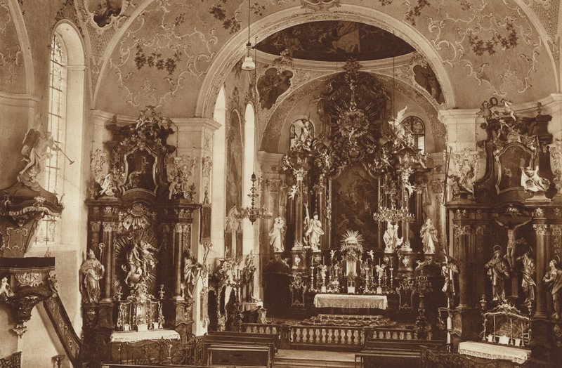 أبرشية الكنيسة ، Oberammergau ، داخل الكنيسة بواسطة أوتو باليرستيدت