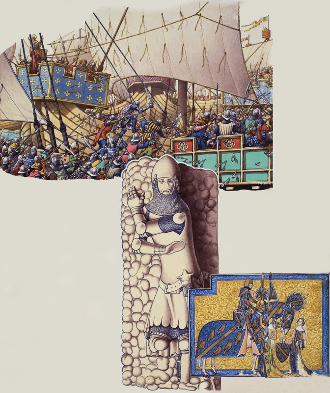 معركة سلويس بواسطة بات (1907-95) نيكول