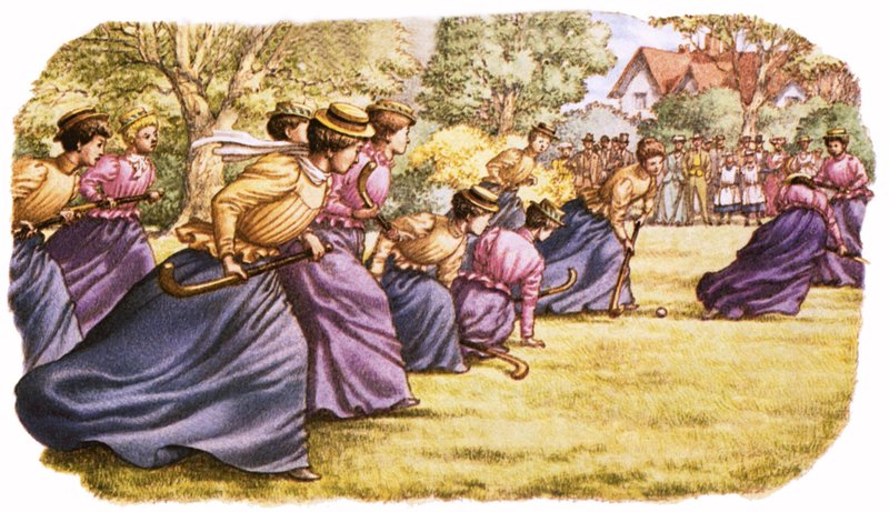 الهوكي، كما تلعبها النساء ذوات التنانير الطويلة بواسطة بات (1907-95) نيكول