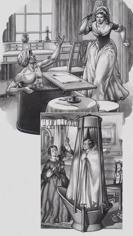 جان بول مارات (1743-1783) ودزرائيلي (1804-1801) (غواش على ورق) بواسطة بات (1907-95) نيكول