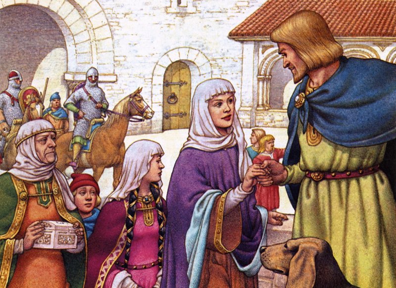 زواج مالكولم من الأميرة الإنجليزية مارجريت بواسطة بات (1907-95) نيكول