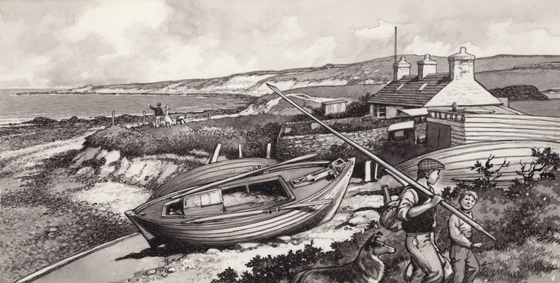 جون أوغروتس (غواش على ورق) بواسطة بات (1907-95) نيكول