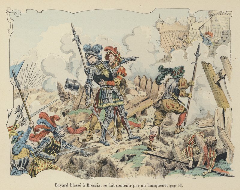 أصيب Chevalier de Bayard في حصار بريشيا ، إيطاليا ، 1512 بواسطة بول دي سيمانت
